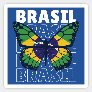 I Love Brazil // Brazil Flag // Brazilian Pride Sticker